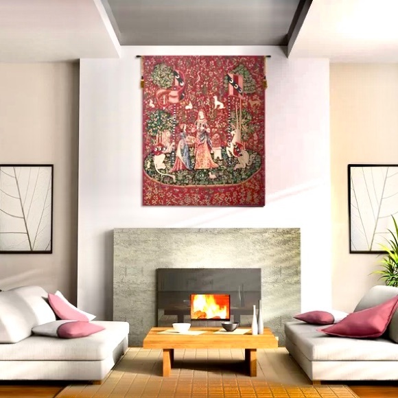 The Lady and the Unicorn Tapestry Wall Hanging - Picture 5 of 5